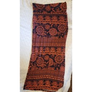 Mandala blue and pink maxi skirt